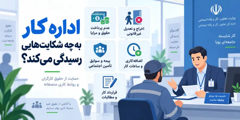 اداره کار به چه شکایت‌هایی رسیدگی می‌کند؟